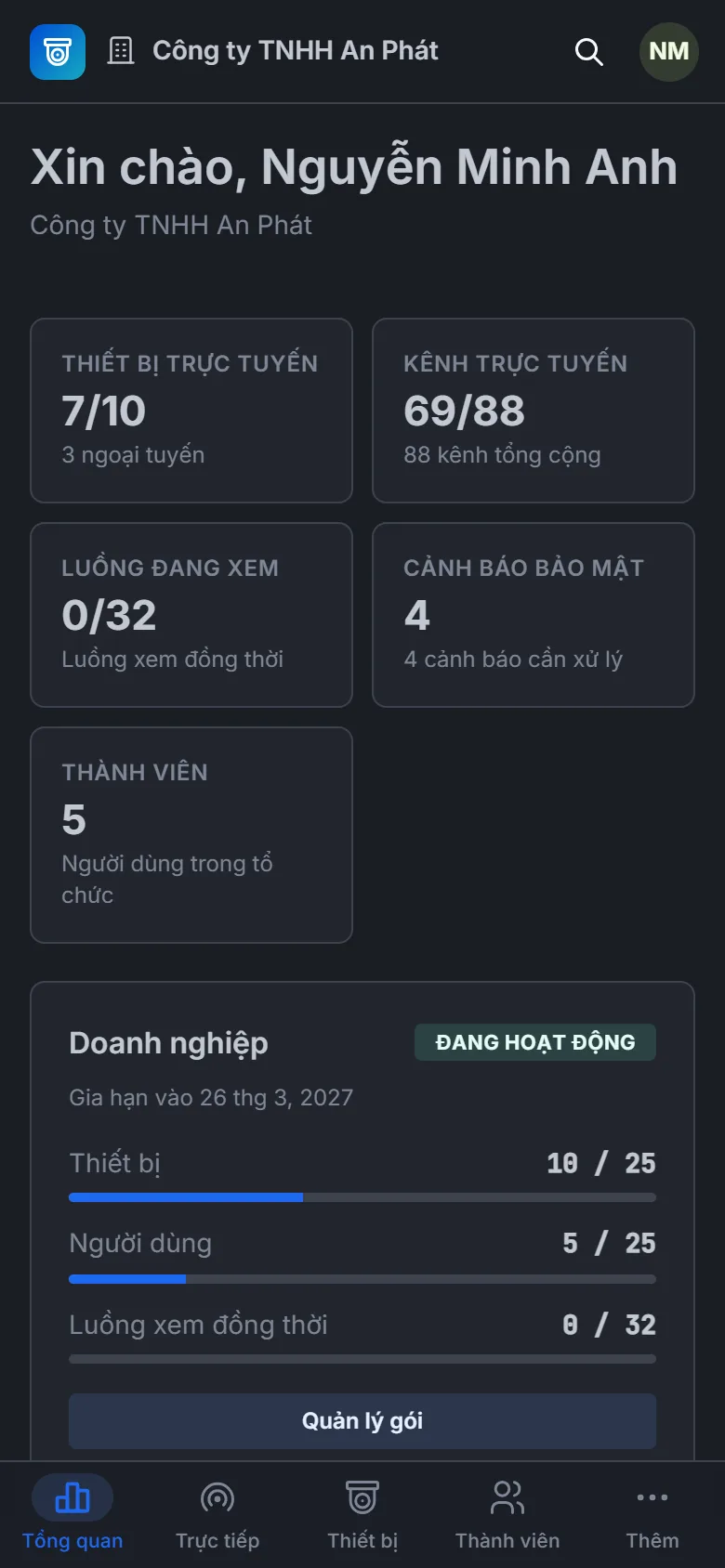 Nexsight trên điện thoại